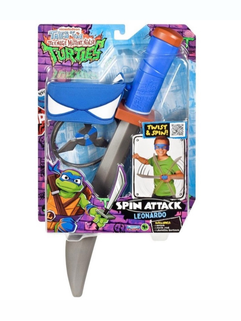 NIP. Nickelodeon Teenage Mutant Ninja Turtles Leonardo Spin Attack Toy